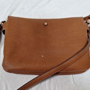 Elegant Brown Leather Crossbody Bag